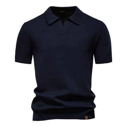 Jacquard Knit Polo Shirt
