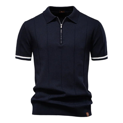 Slim Fit Zip Polo